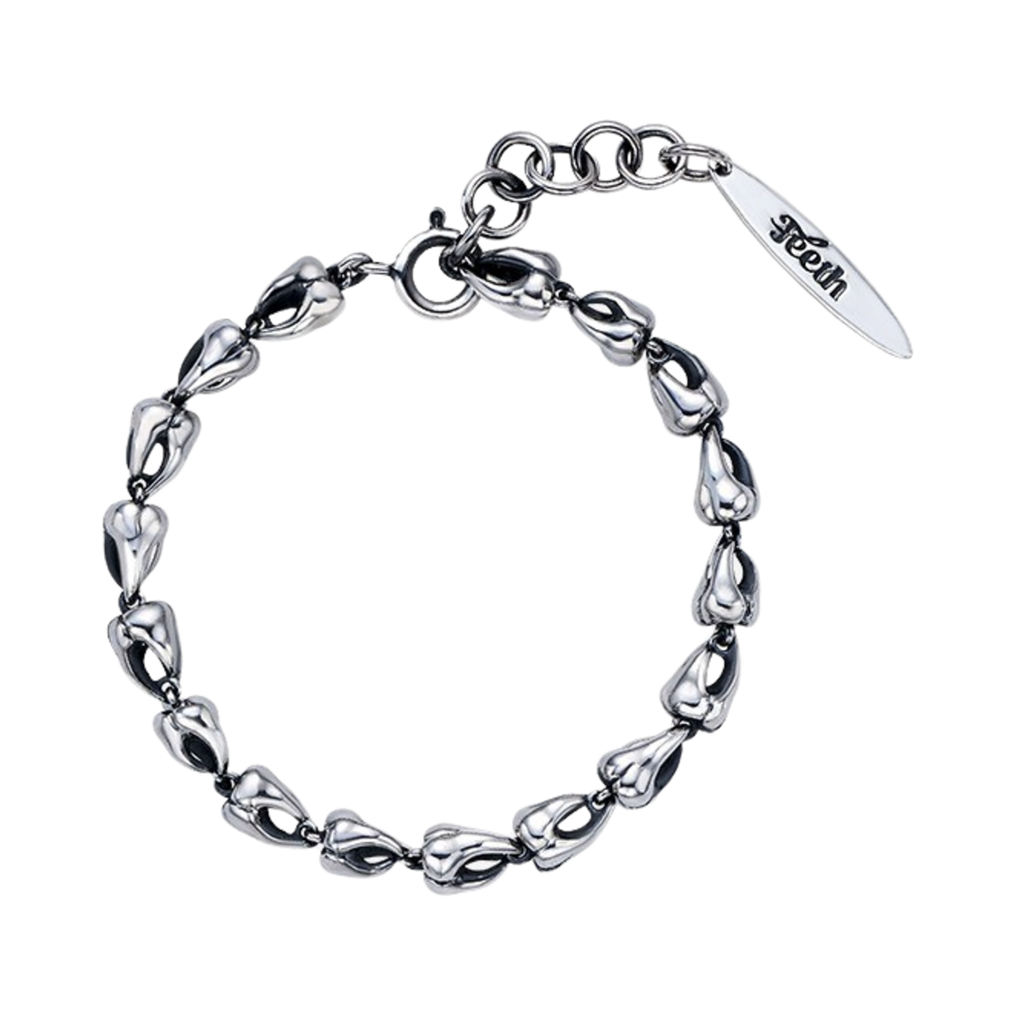 TEETH-N035 Teeth Bracelet Oxidized