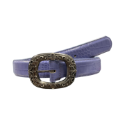 Undermycar A Palace Entwined with Grapevines Buckle Alligator Effec Leather Belt Alligator Lavender - 25SS