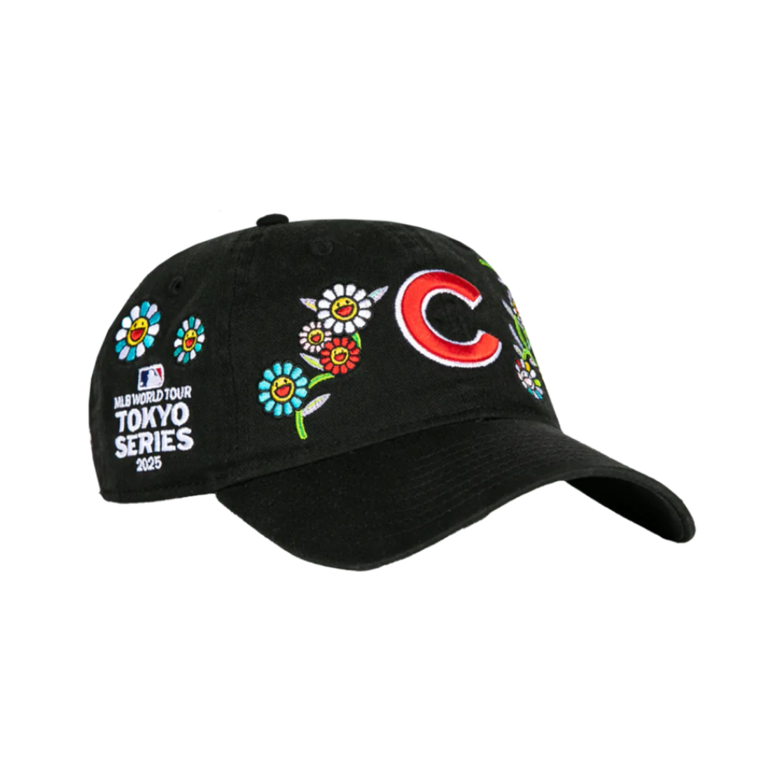 뉴에라 x 무라카미 타카시 x MLB 월드 투어 도쿄 시리즈 2025 9트웬티 컵스 스트랩백 햇 블랙(New Era x Murakami Takashi x MLB World Tour Tokyo Series 2025 9Twenty Cubs Strapback Hat Black) - 2