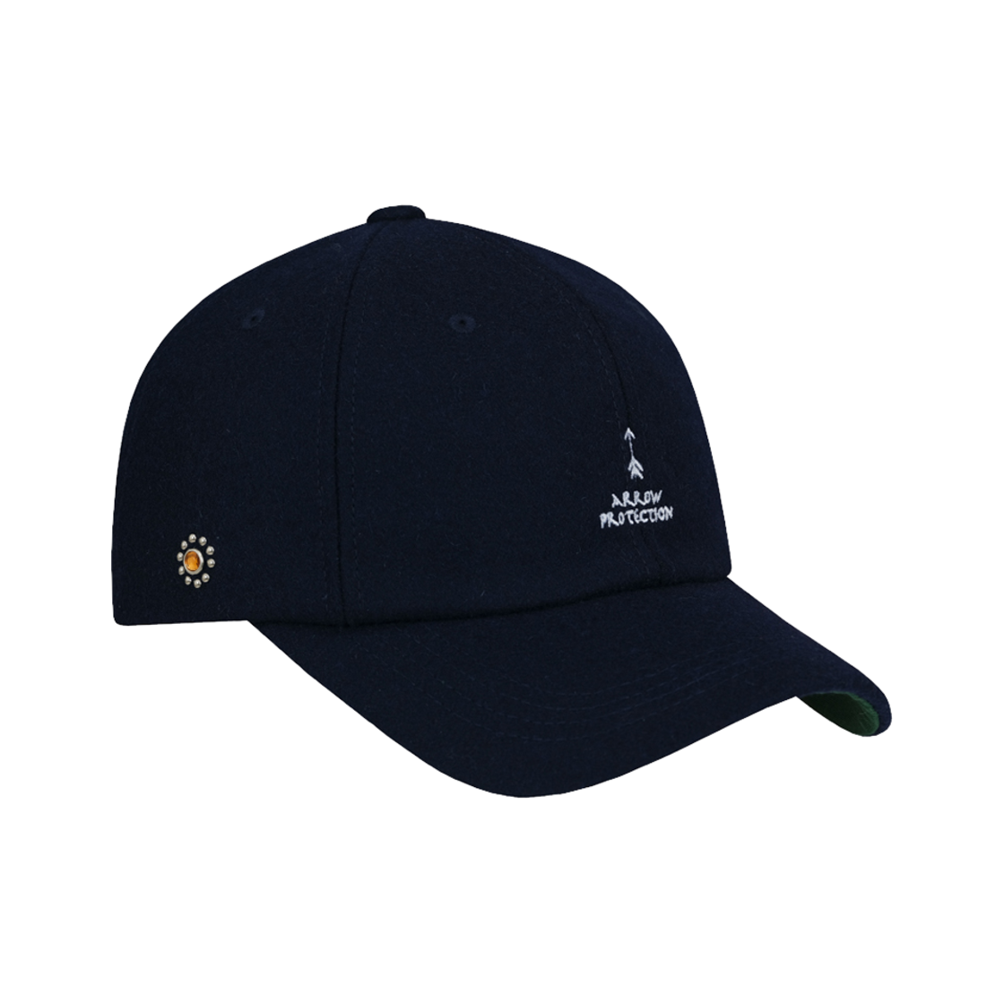 FW24ACP090NY Hongwoosung Signal Native American Wool Ball Cap Navy
