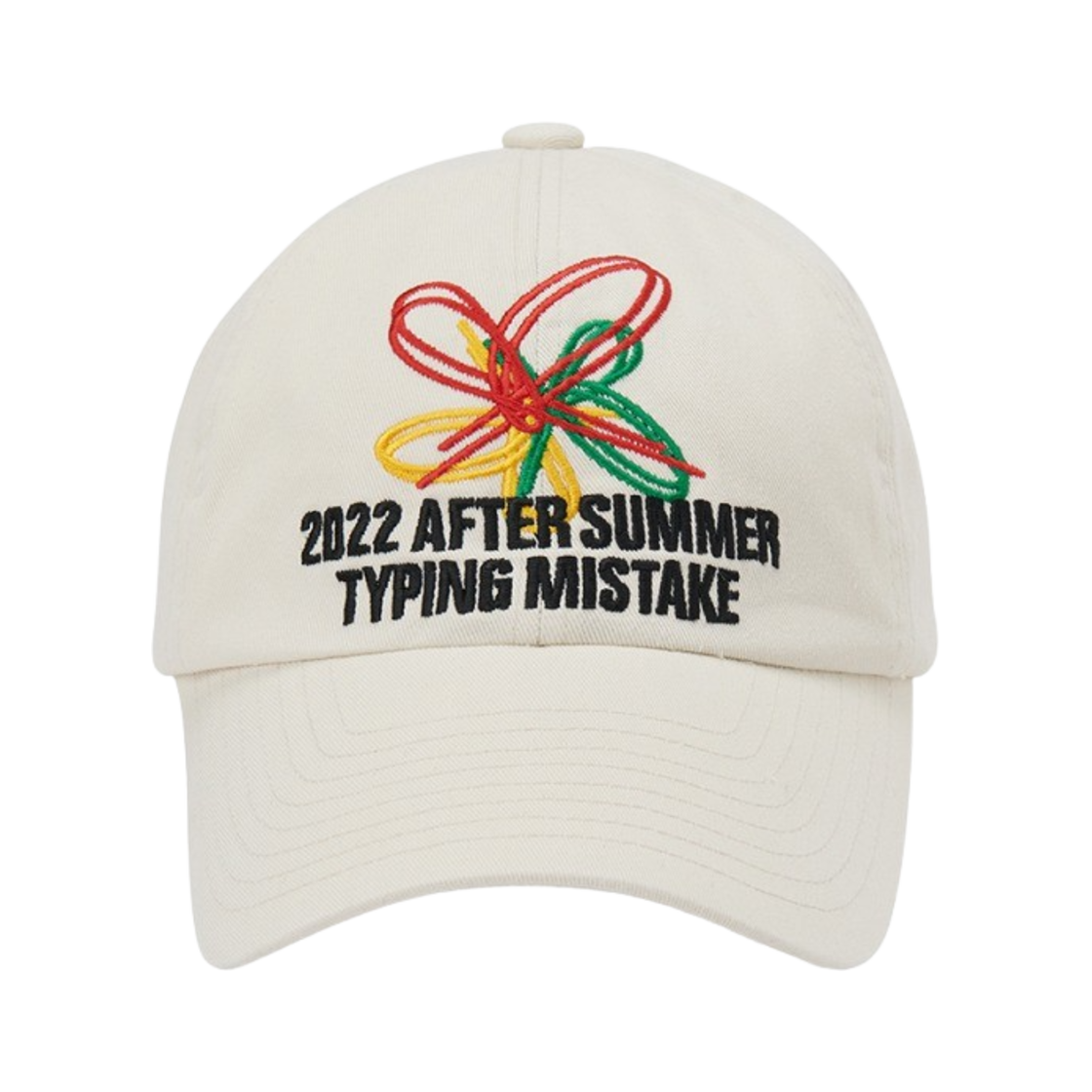 2202TMHA002OBE Typing Mistake 22 After Summer Embroidery Ball Cap Beige - 22FW