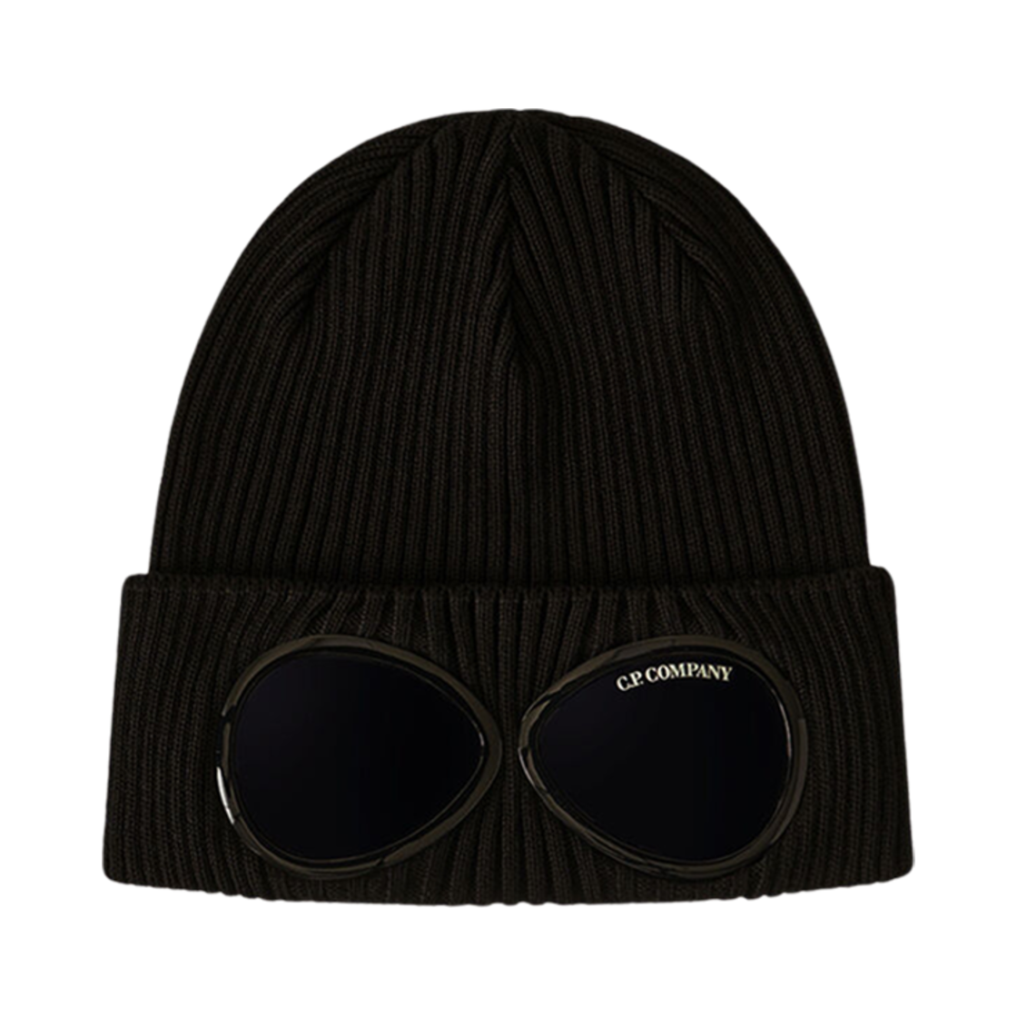 C.P. 컴퍼니 코튼 고글 비니 블랙 - 25SS(C.P. Company Cotton Goggle Beanie Black - 25SS)