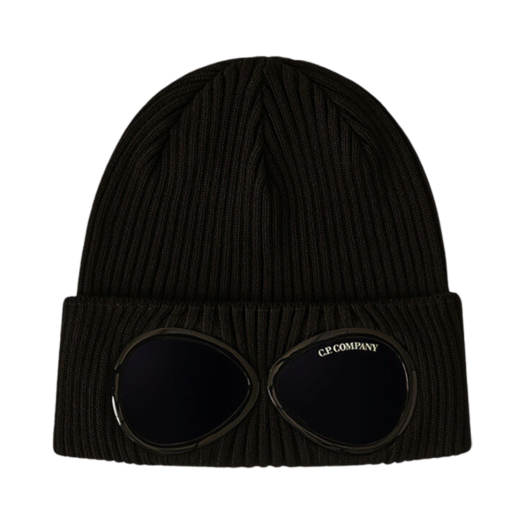 C.P. Company Cotton Goggle Beanie Black - 25SS