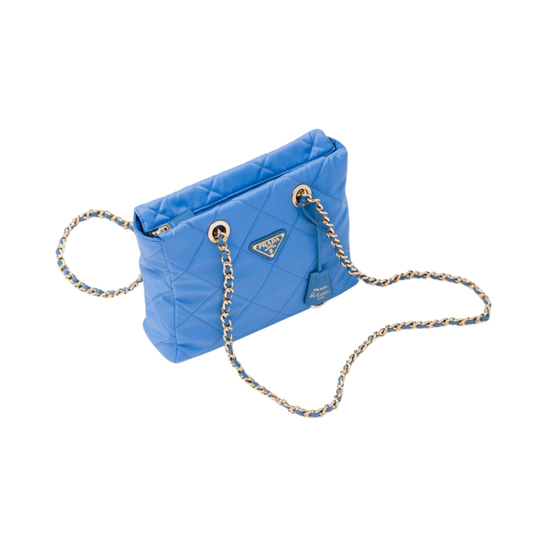 프라다 리에디션 1995 셰네 리나일론 토트백 페리윙클 블루(Prada Re-Edition 1995 Chaine Re-Nylon Tote Bag Periwinkle Blue) - 2
