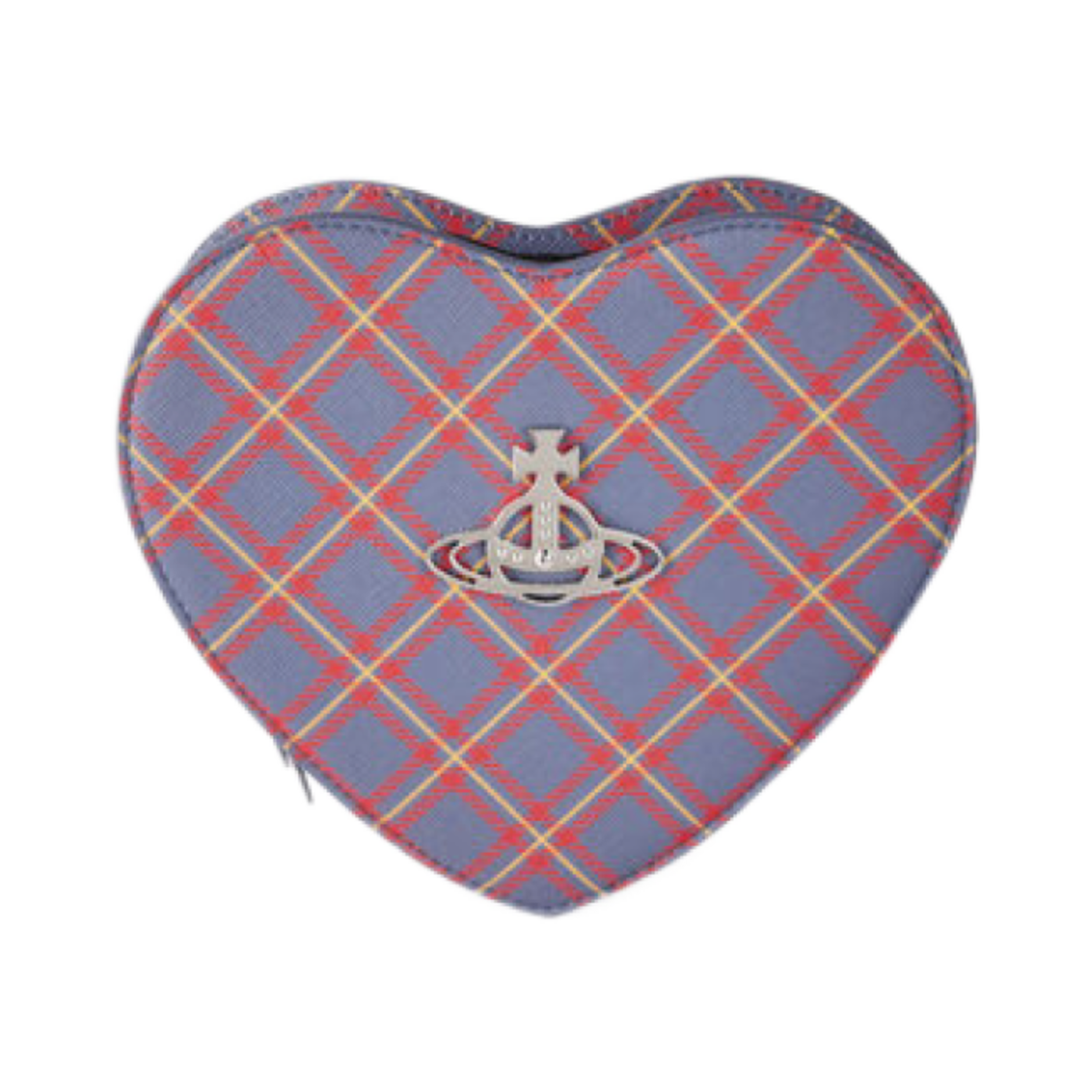비비안 웨스트우드 루이스 하트 크로스바디 블루 오렌지 타탄(Vivienne Westwood Louise Heart Crossbody Blue Orange Tartan) - 3