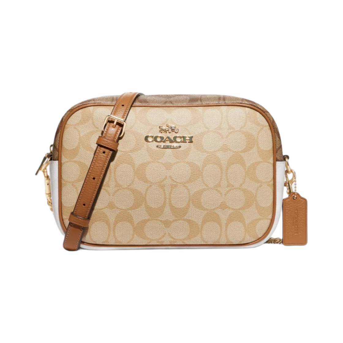 CA172-IMOTV Coach Jamie Camera Bag Blocked in Signature Canvas Gold Light Khaki Chalk Multi