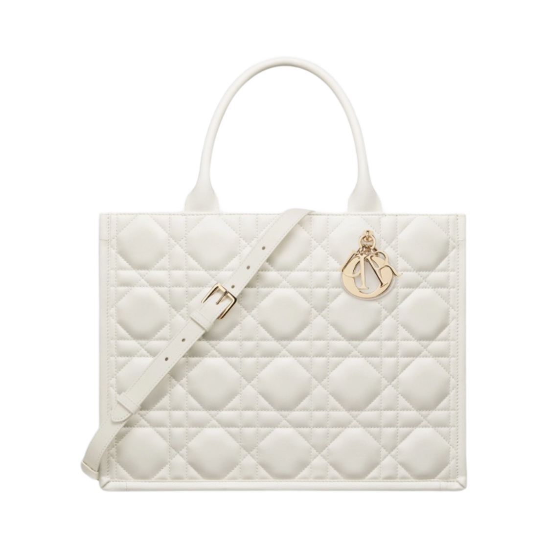 디올 미디움 북 토트 매크로까나쥬 카프 스킨 라떼(Dior Medium Book Tote Macrocannage Calf Skin Latte) - 1