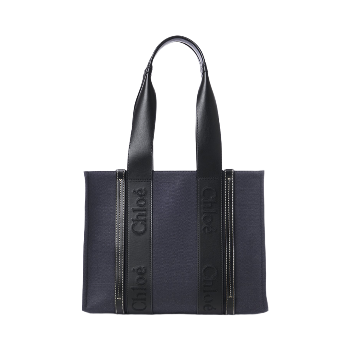CHC22WS383J27477 Chloe Medium Woody Tote Bag Deep Denim