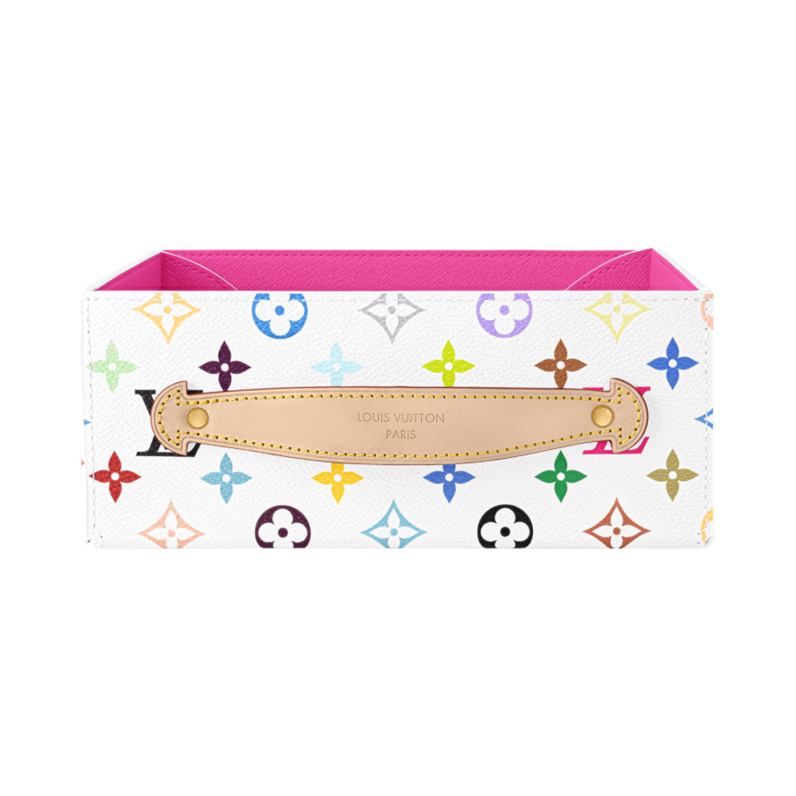 루이비통 x 무라카미 타카시 조지 모노그램 멀티컬러 데스크 트레이 GM 화이트(Louis Vuitton x Murakami Takashi George Monogram Multicolor Desk Tray GM White)