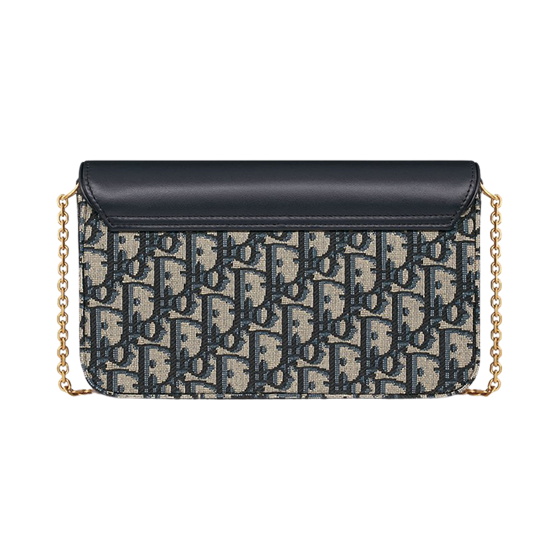 디올 새들 파우치 체인 블루 디올 오블리크 자카드 앤 스무스 카프스킨(Dior Saddle Pouch with Chain Blue Dior Oblique Jacquard and Smooth Calfskin) - 2