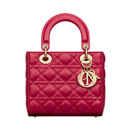 Dior キルティングレザー ミニバッグ レッドパウダー&ブラシ付き Dior