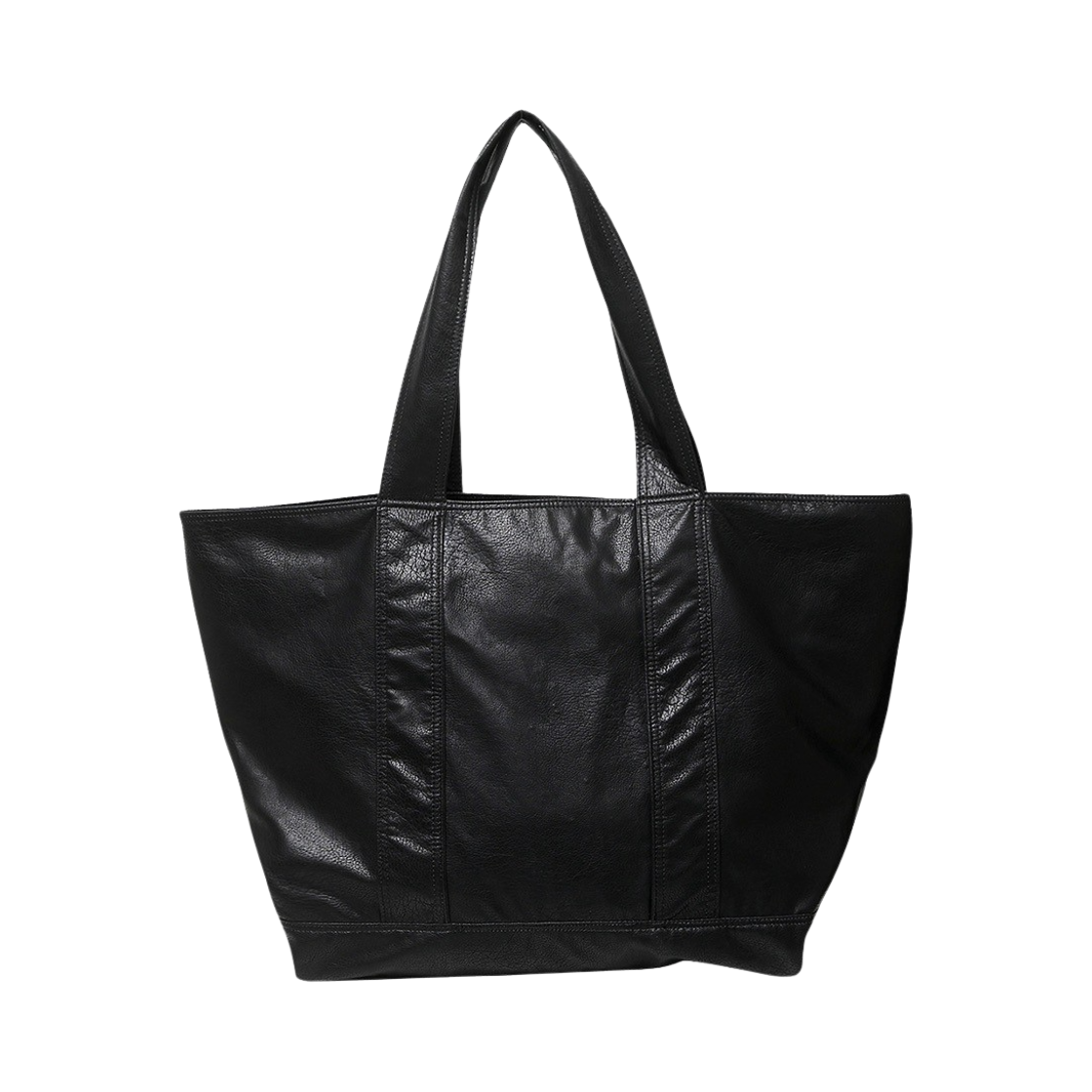 VA001 Haleine Faux Leather Oversize Tote Bag Black