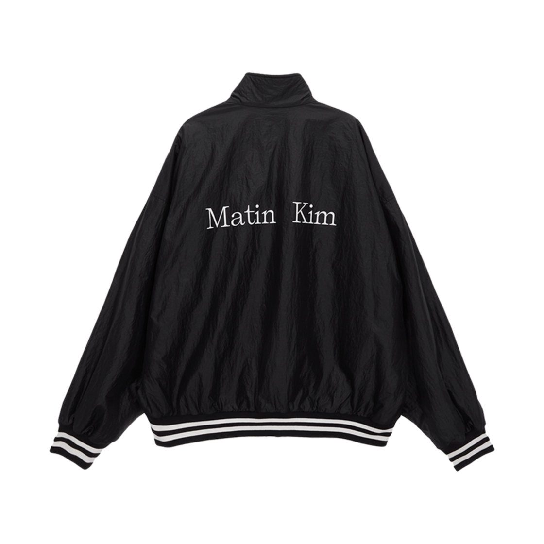 W) 마뗑킴 리버시블 코팅 트랙 점퍼 블랙 | Matin Kim | KREAM