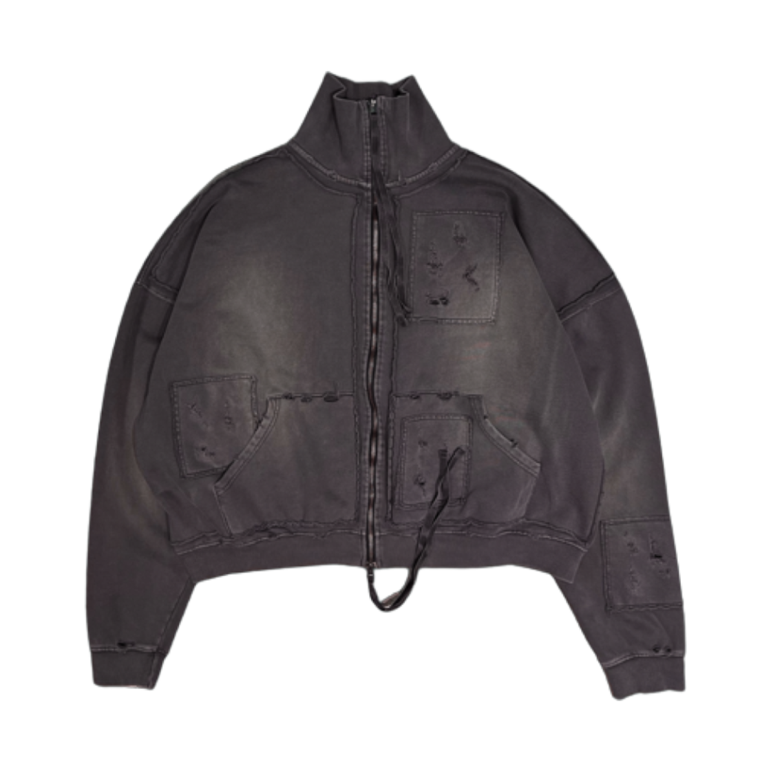 25SSUMCMUMO Undermycar Multi Patched Vintage Gaor Zip-Up Mocha - 25SS