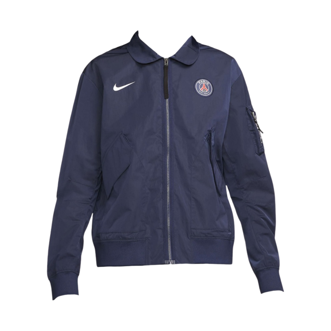 나이키 파리 생제르맹 언라인드 봄버 자켓 미드나잇 네이비 화이트(Nike Paris Saint-Germain Unlined Bomber Jacket Midnight Navy White) - 1