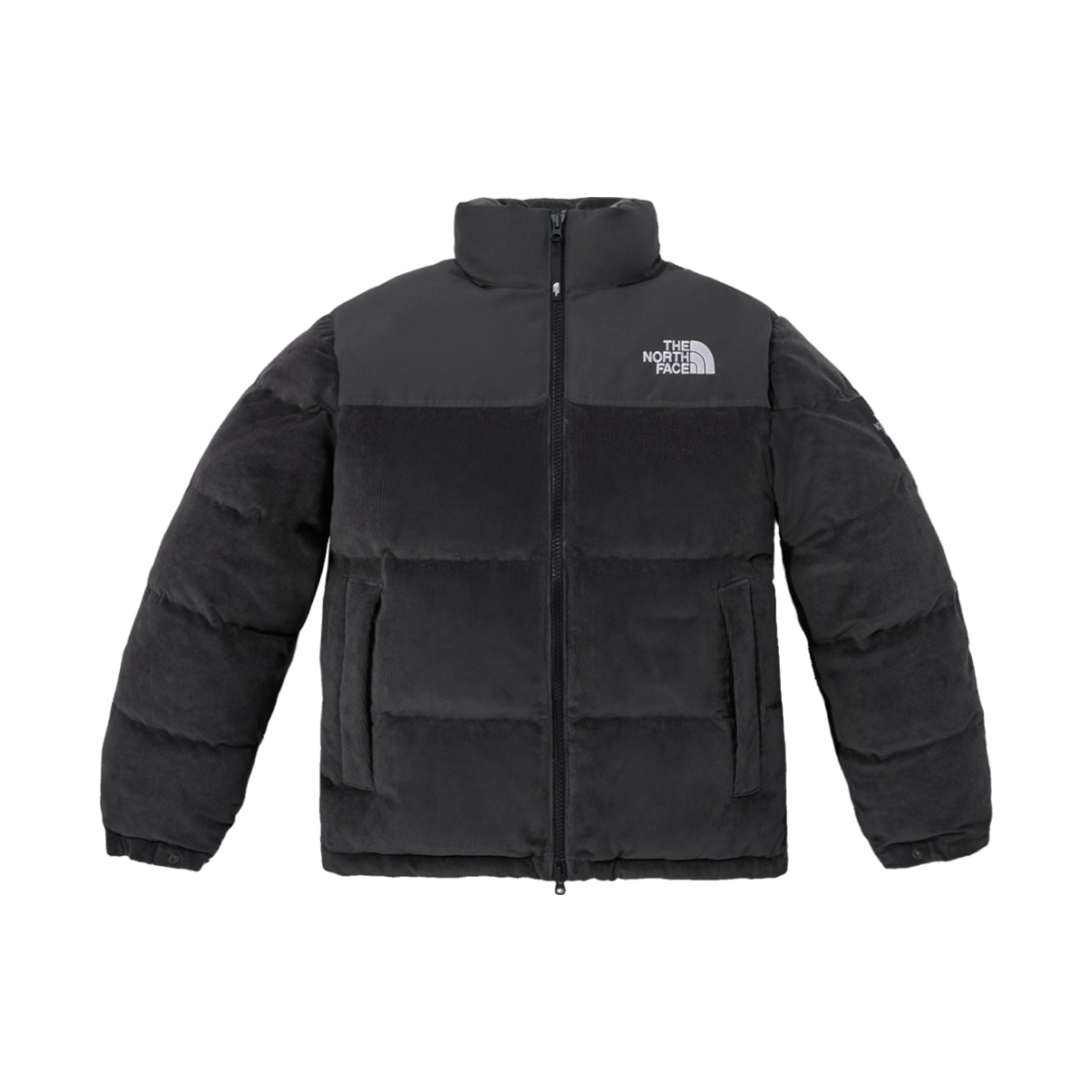 노스페이스 화이트 라벨 코듀로이 눕시 다운 자켓 차콜