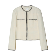 Enor Women Melo Stitch Pocket Tweed Jacket  Cream