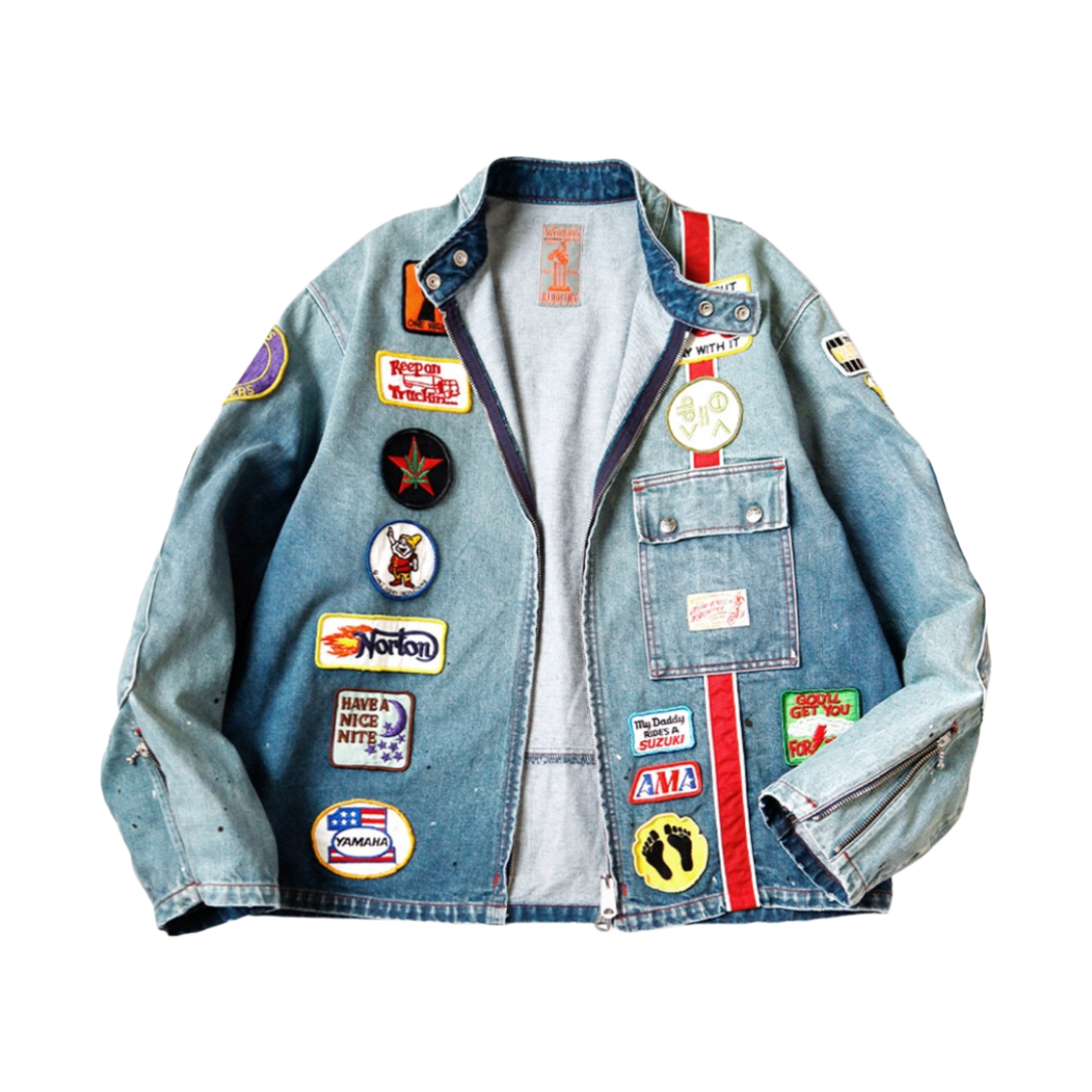 캐피탈 14온즈 데님 토도 테레노 모토크로스 자켓 (프로세싱) 3 인디고 (프로세싱)(Kapital 14 oz. Denim Todo Terreno Motocross Jacket (Processing) 3 Indigo (Processing)) - 1