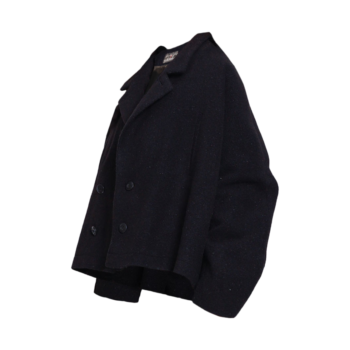 24FW-DBSCB Traktat Double^2 Breasted Wool Alpaca With Silk Short Coat Black