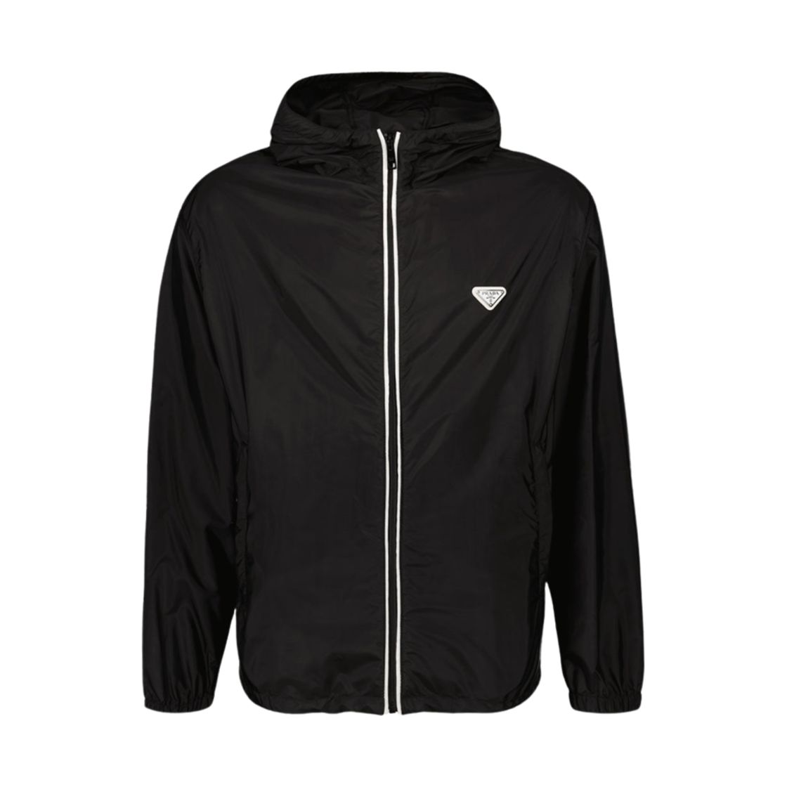 프라다 리나일론 윈드브레이커 블랙 화이트(Prada Re-Nylon Windbreaker Black White)