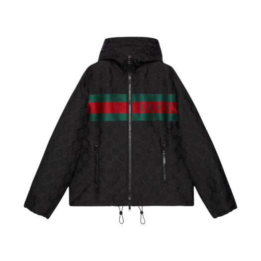 【L】GUCCI × Barbour Equestrian Nylon 구찌 x 바버 이큐스트리언 나일론 자켓 네이비 | Gucci | KREAM