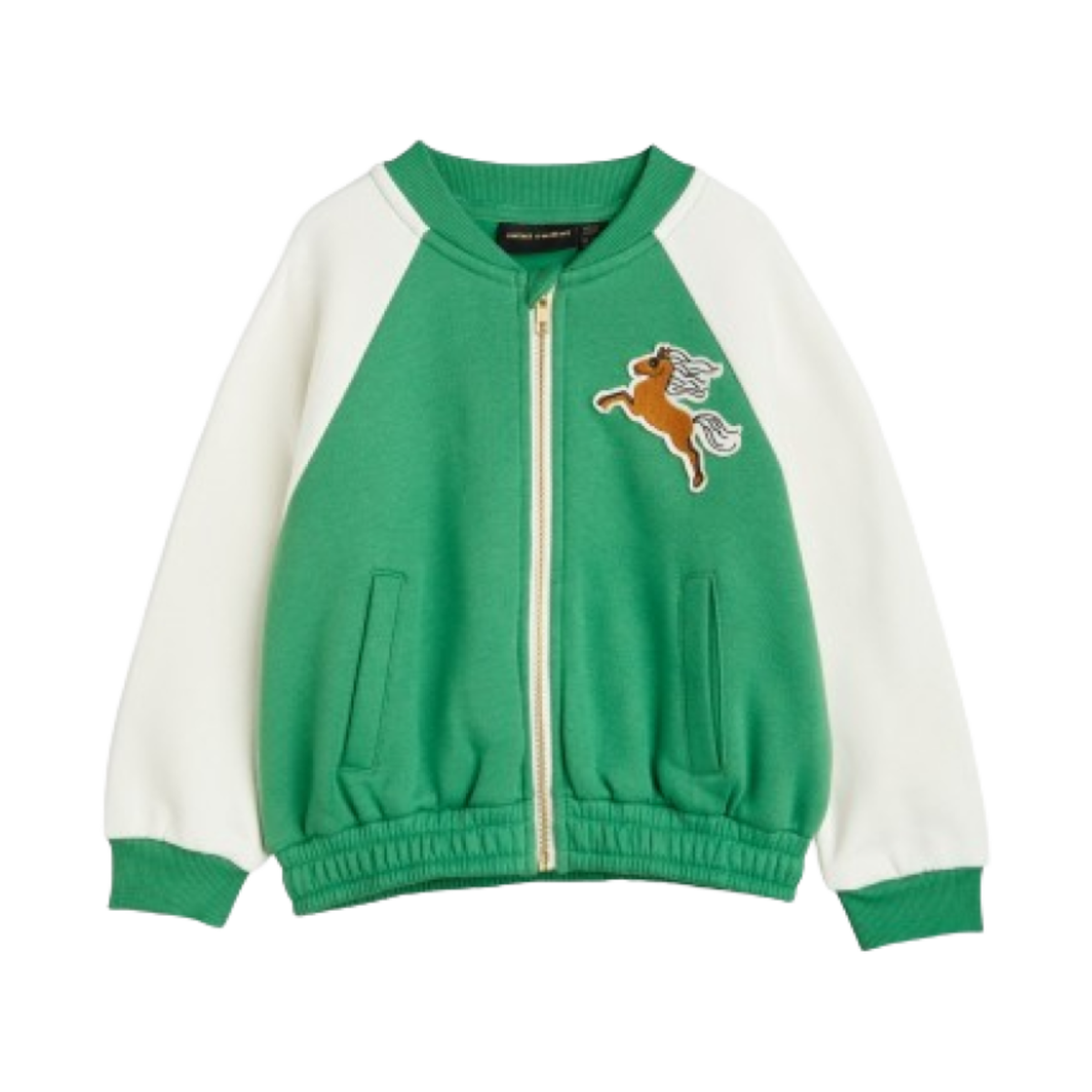 (키즈) 미니 로디니 베이스볼 가디건 그린((Kids) Mini Rodini Baseball Cardigan Green)
