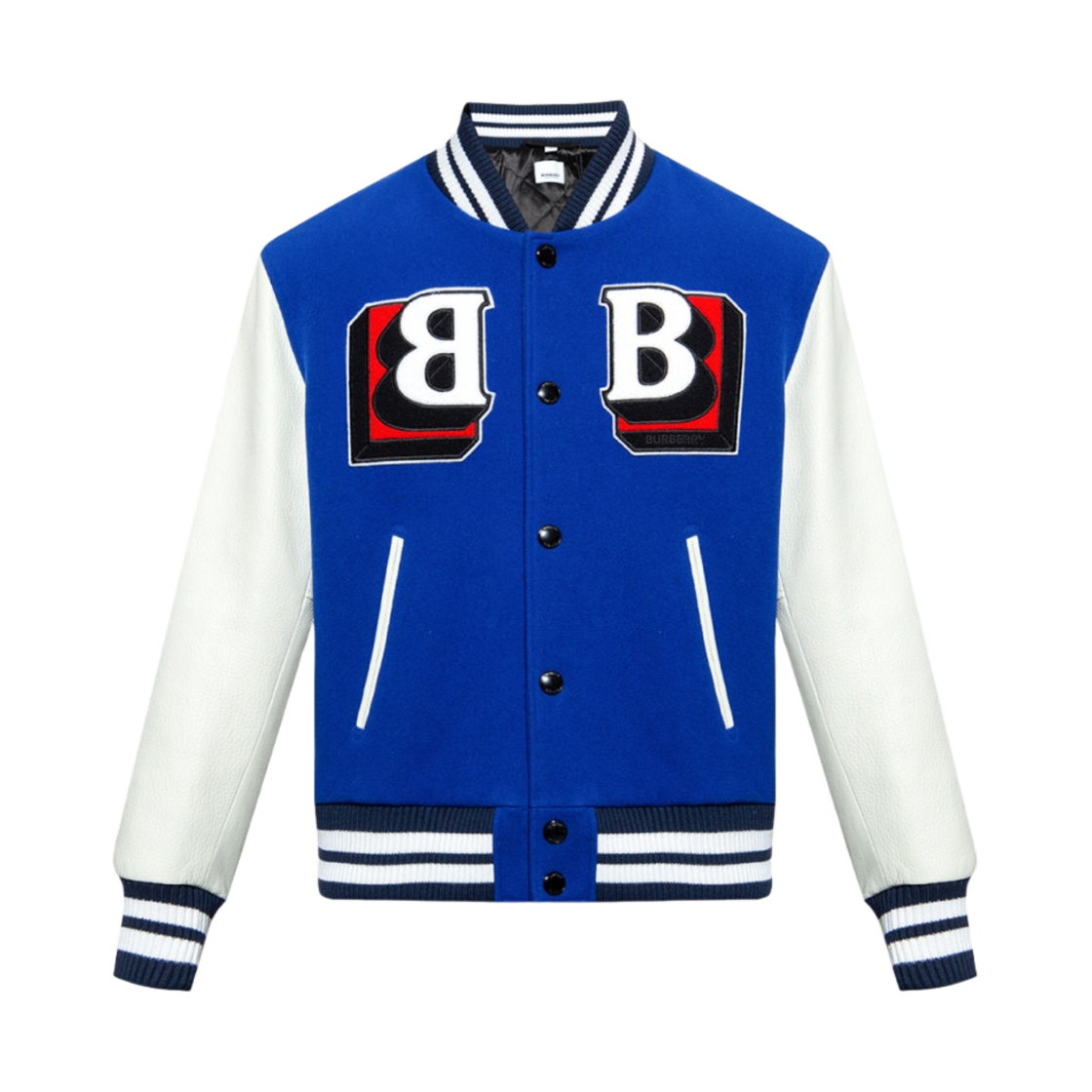 버버리 레더 그래픽 바시티 자켓 오셔닉 블루(Burberry Letter Graphic Varsity Jacket Oceanic Blue) - 1