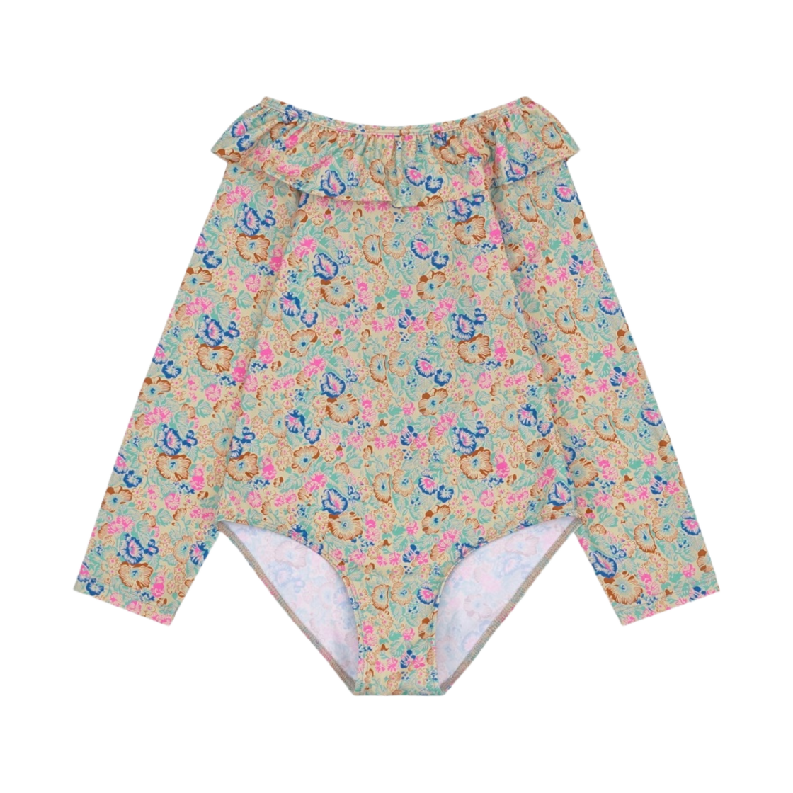 (키즈) 봉주르 다이어리 x 카노피아 그레이스 가든 저지 스윔수트 블루((Kids) Bonjour Diary x Canopea Grace Garden Jersey Swimsuit Blue)