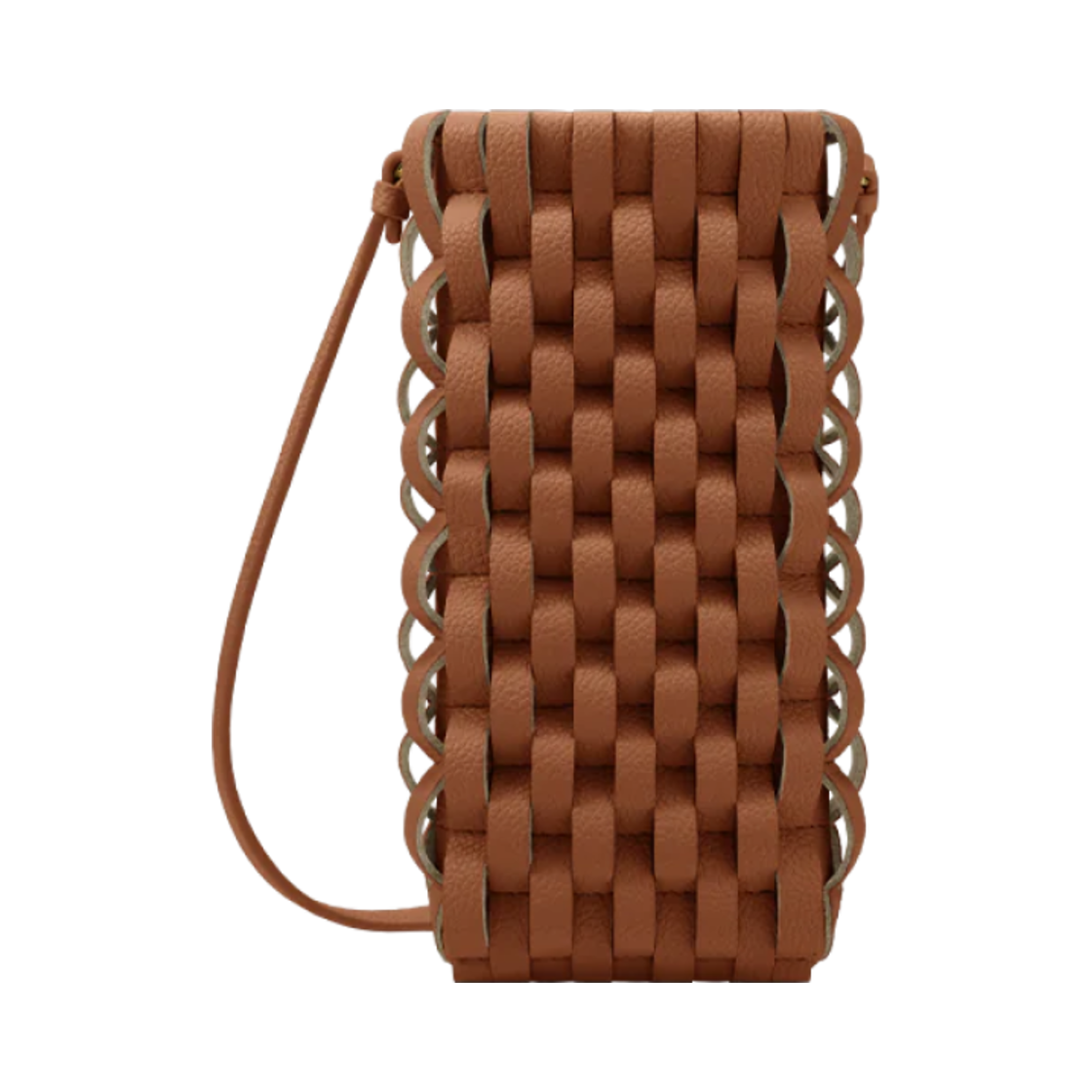 BWA0056MGRBR005 Polene Onda Phone Case Cognac