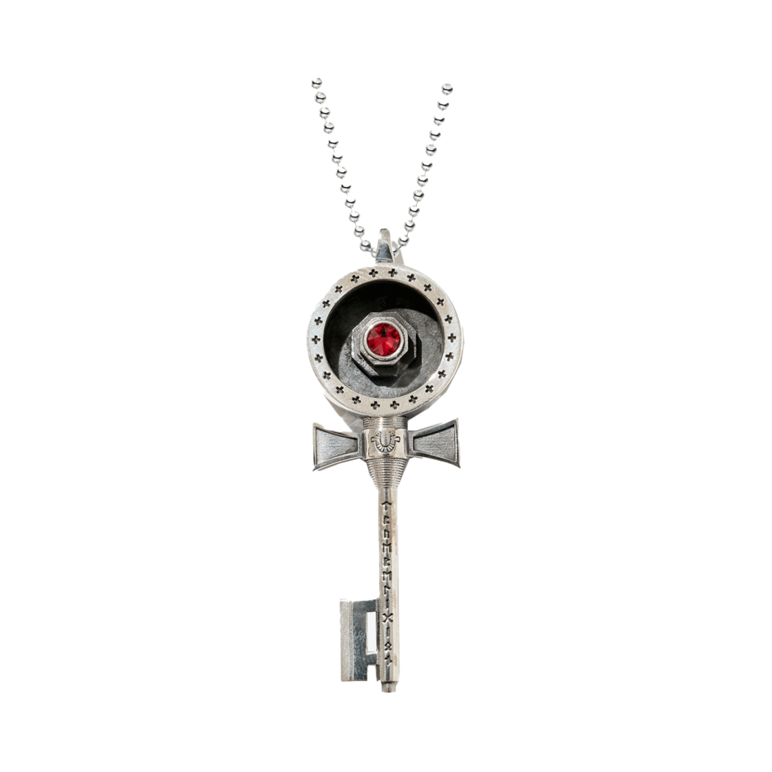 트루릴리젼 키오브 시크릿 실버 네클리스 앤 팬던트 위드 스와로브스키 크리스탈(True Religion Key of Secrets Silver Necklace and Pendants with Swarovski crystal)