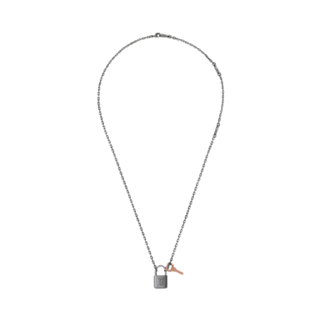 루이비통 LV 패드락 펜던트 네클리스 실버