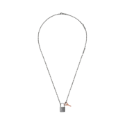 Louis Vuitton LV Padlock Pendant Necklace Silver