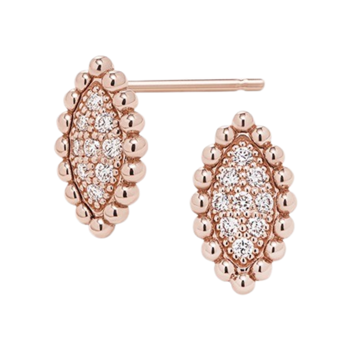 미꼬 우먼 베스티 마퀴즈 다이아몬드 이어링 핑크 골드(Miko Women Vasty Marquise Diamond Earring Pink Gold)