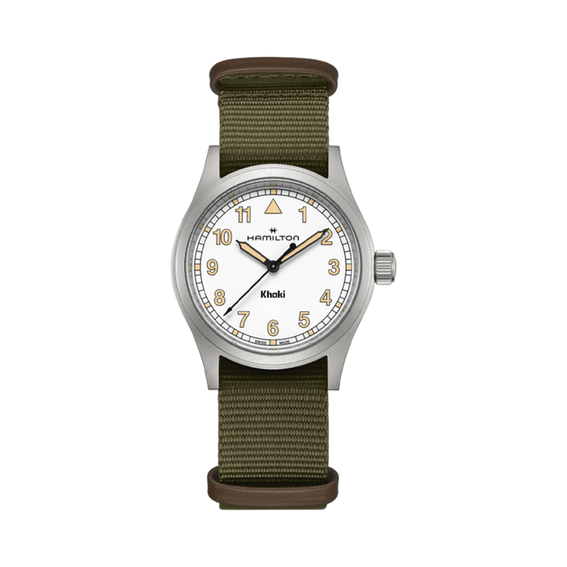 해밀턴 카키 필드 쿼츠 38mm 스테인리스 스틸 화이트(Hamilton Khaki Field Quartz 38mm Stainless Steel White)