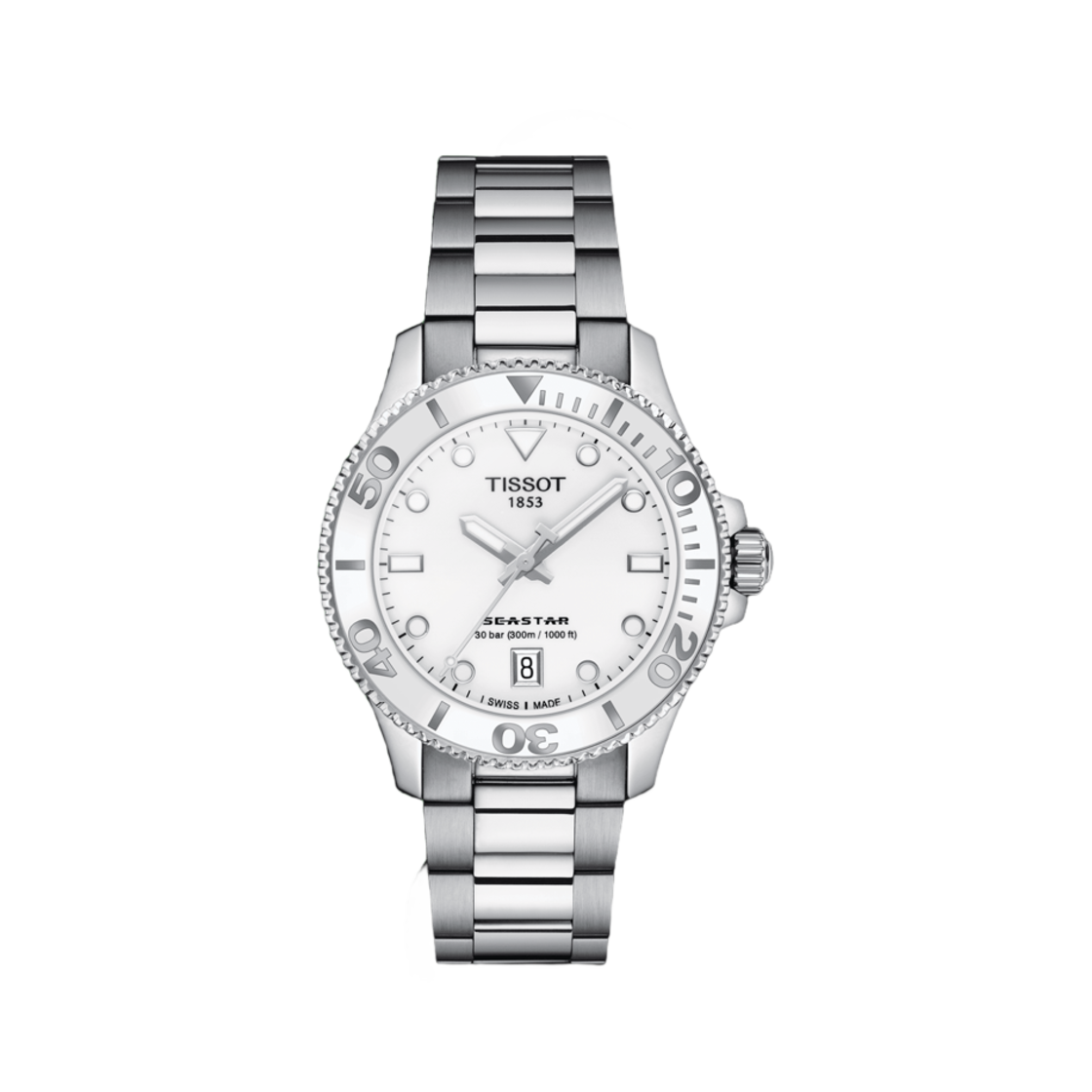 티쏘 씨스타 36mm 쿼츠 스틸 화이트(Tissot Seastar 36mm Quartz Steel White)