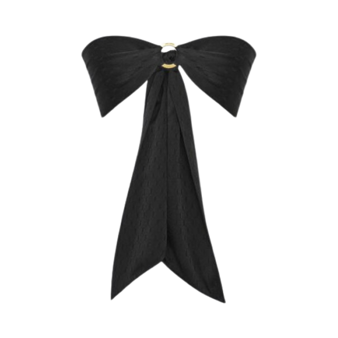 (W) 생로랑 반도 실크 블랙((W) Saint Laurent Bandeau in Silk Black) - 1