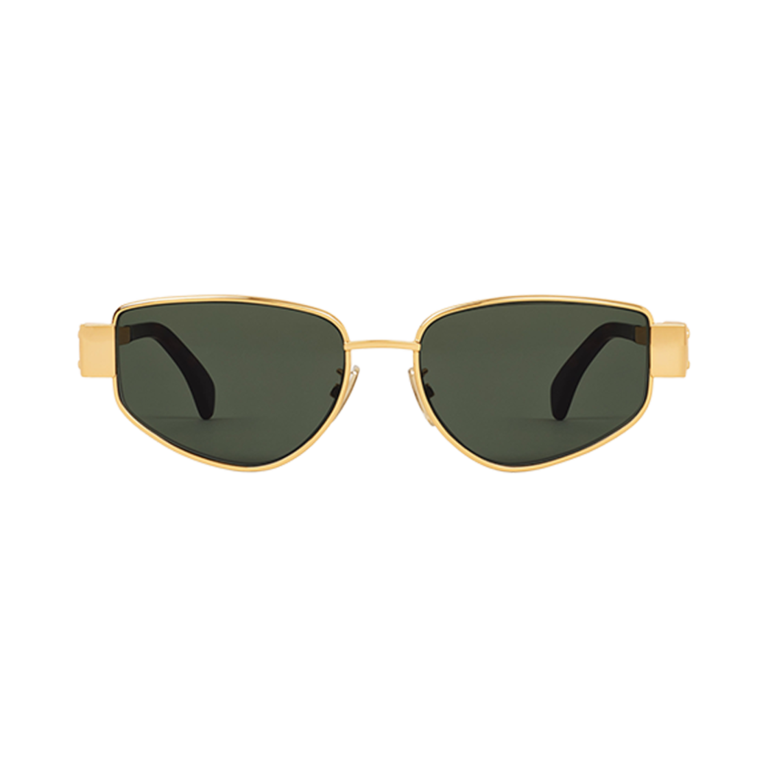 4S293CMLB-35SG Celine Triomphe Metal 04 Sunglasses in Metal Gold Green