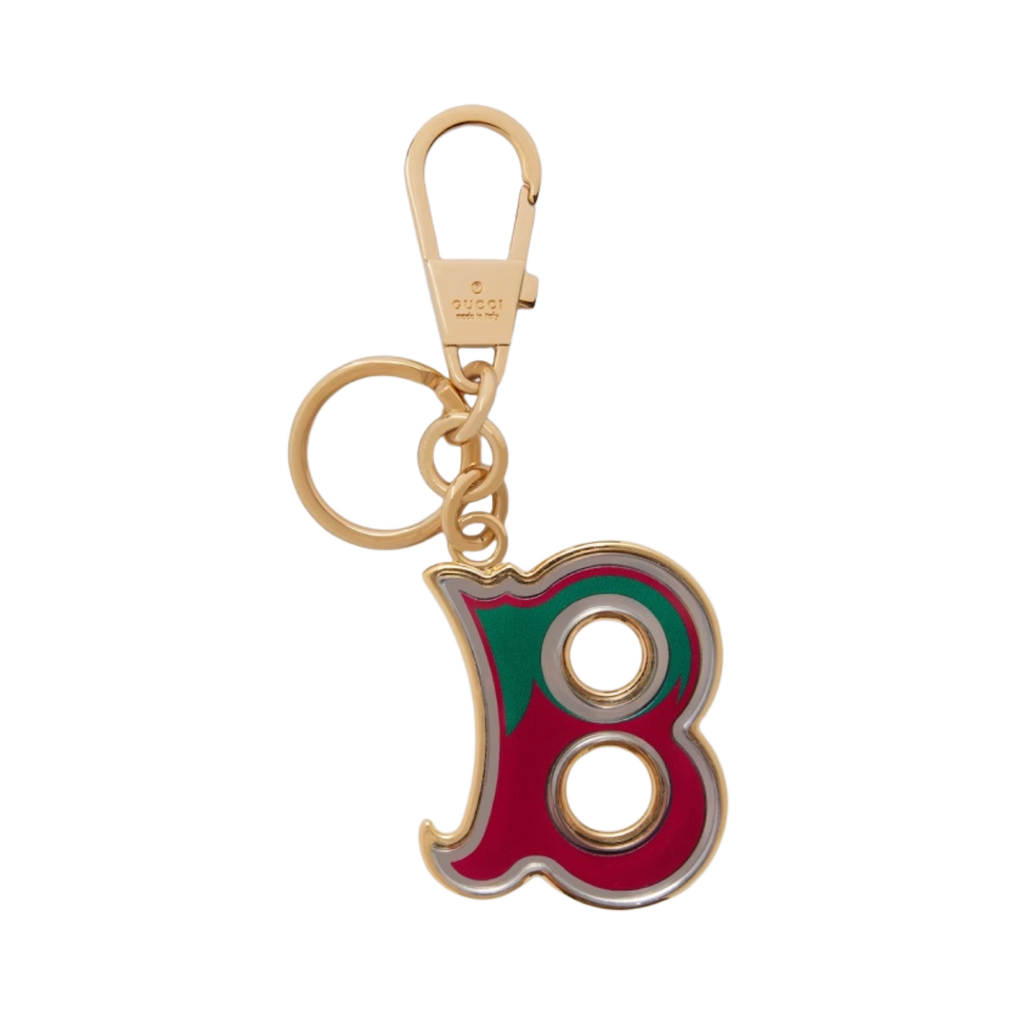 구찌 레터 B 플렉시글라스 키체인 다크 레드 골드(Gucci Letter B Plexiglas Keychain Dark Red Gold) - 1