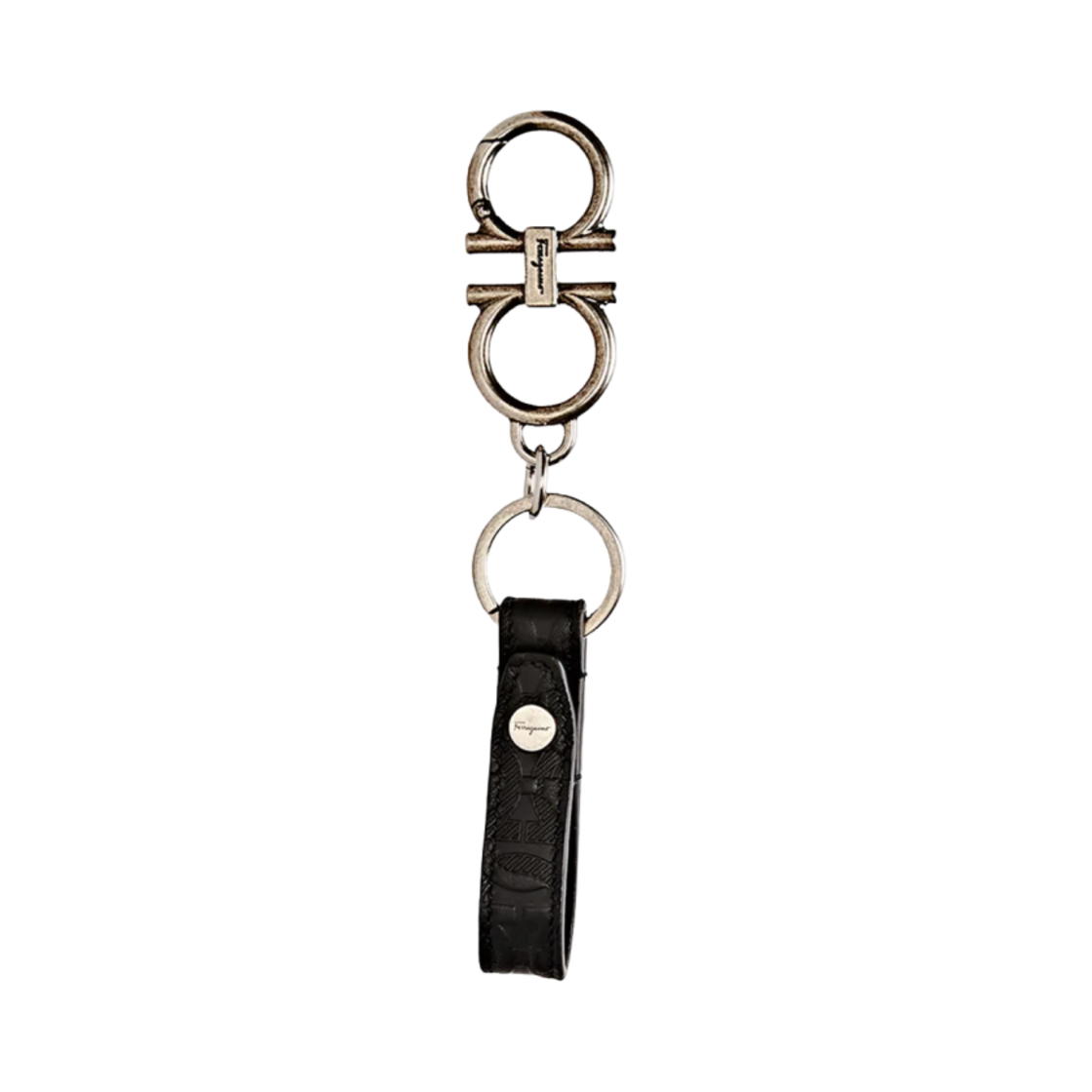 66A717-734082 Ferragamo Gancini Keychain Black