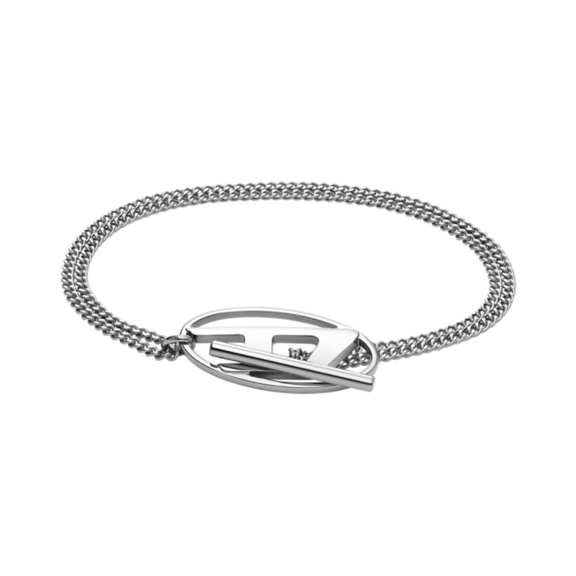 디젤 Dx1535 스테인리스 스틸 브레이슬릿 실버(Diesel Dx1535 Stainless Steel Bracelet Silver)