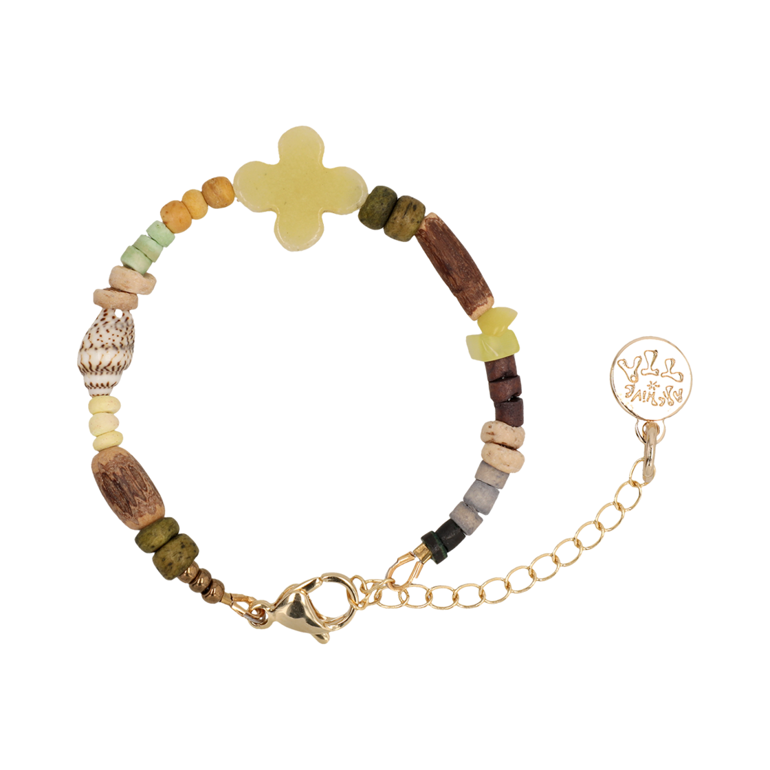 TBH22ABTB005YL TOWTOW.ARCHIVE Full Clover Bracelet Lemon
