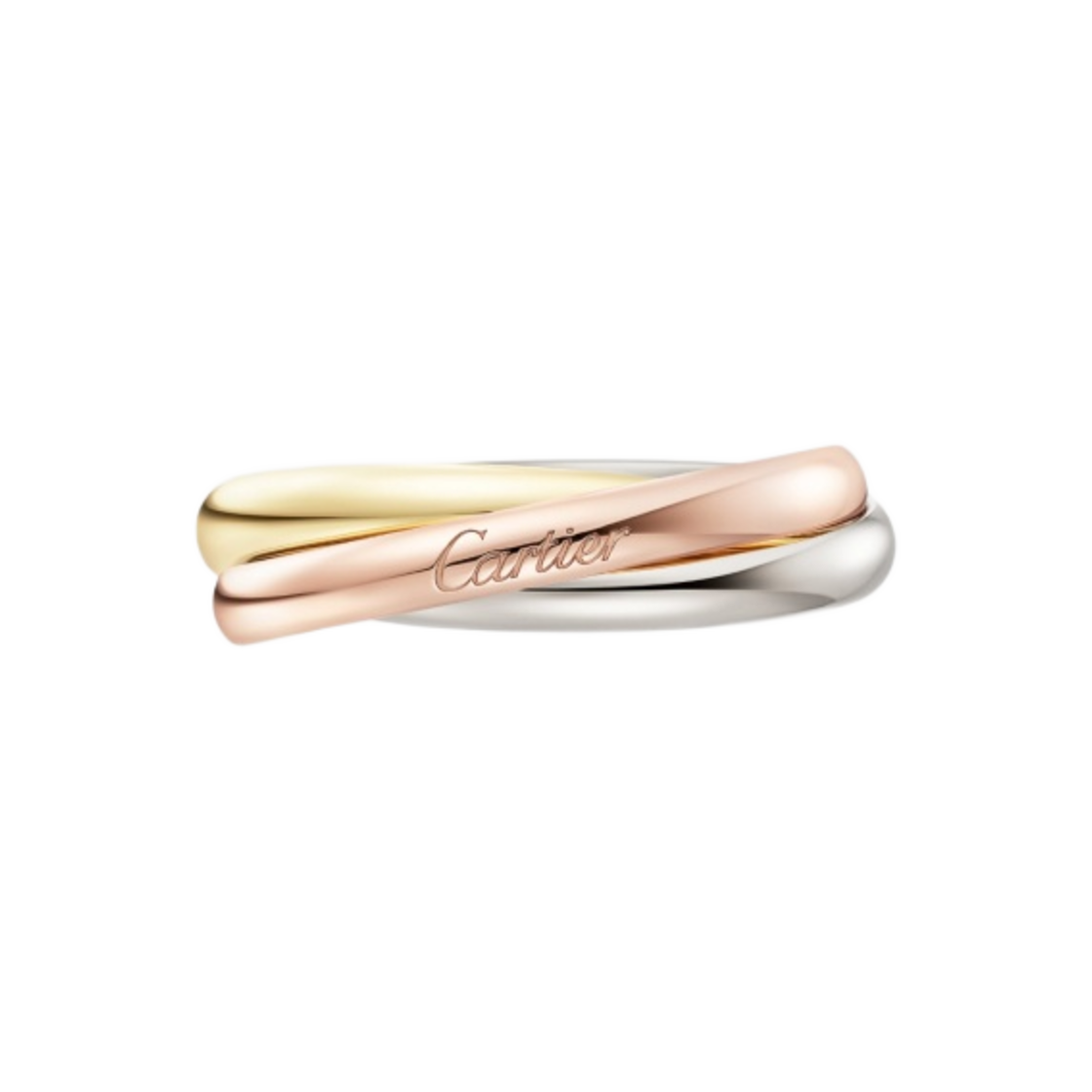 까르띠에 트리니티 링 스몰 화이트 골드 로즈 골드 옐로우 골드(Cartier Trinity Ring Small White Gold Rose Gold Yellow Gold)