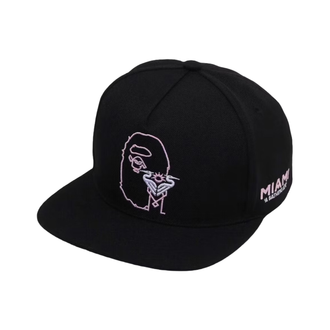 베이프 x 인터 마이애미 CF 스냅백 캡 블랙(BAPE x Inter Miami CF Snap Back Cap Black) - 1