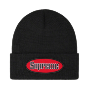 Supreme Oval Patch Beanie Black - 22SS
