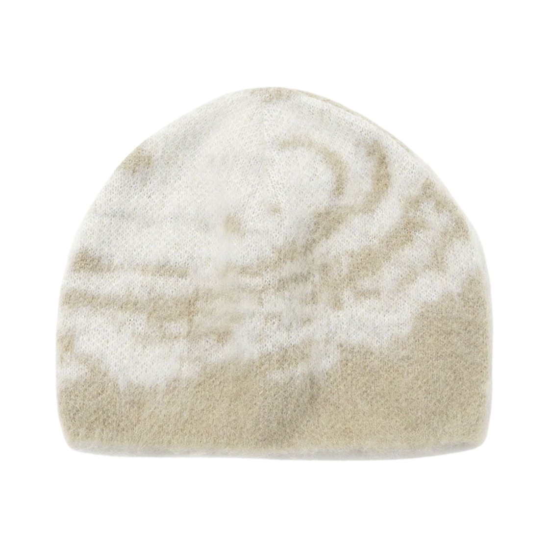 밀로 아카이브 커브 자카드 비니 베이지