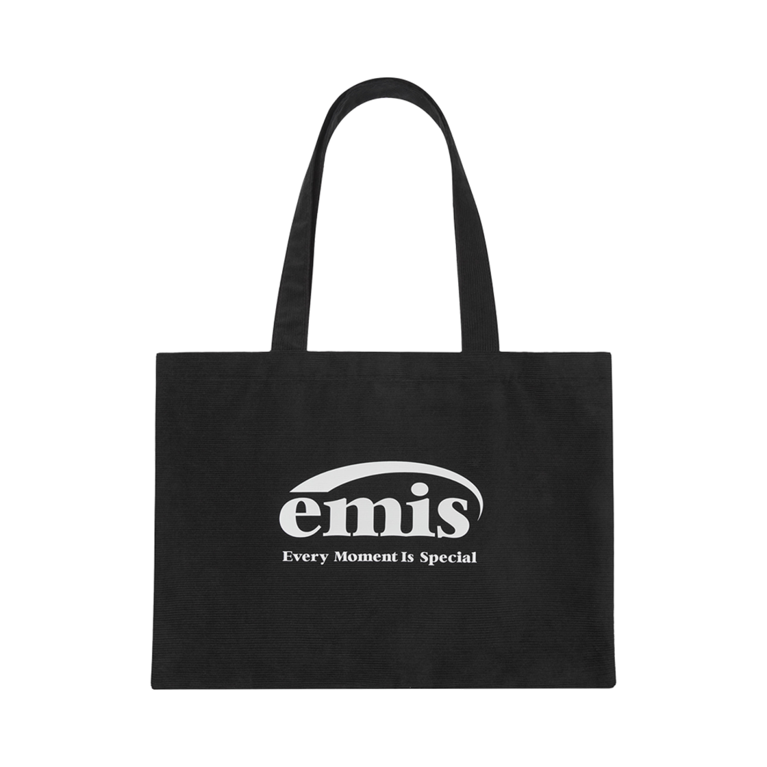 이미스 코듀로이 에코백 블랙(Emis Corduroy Eco Bag Black)