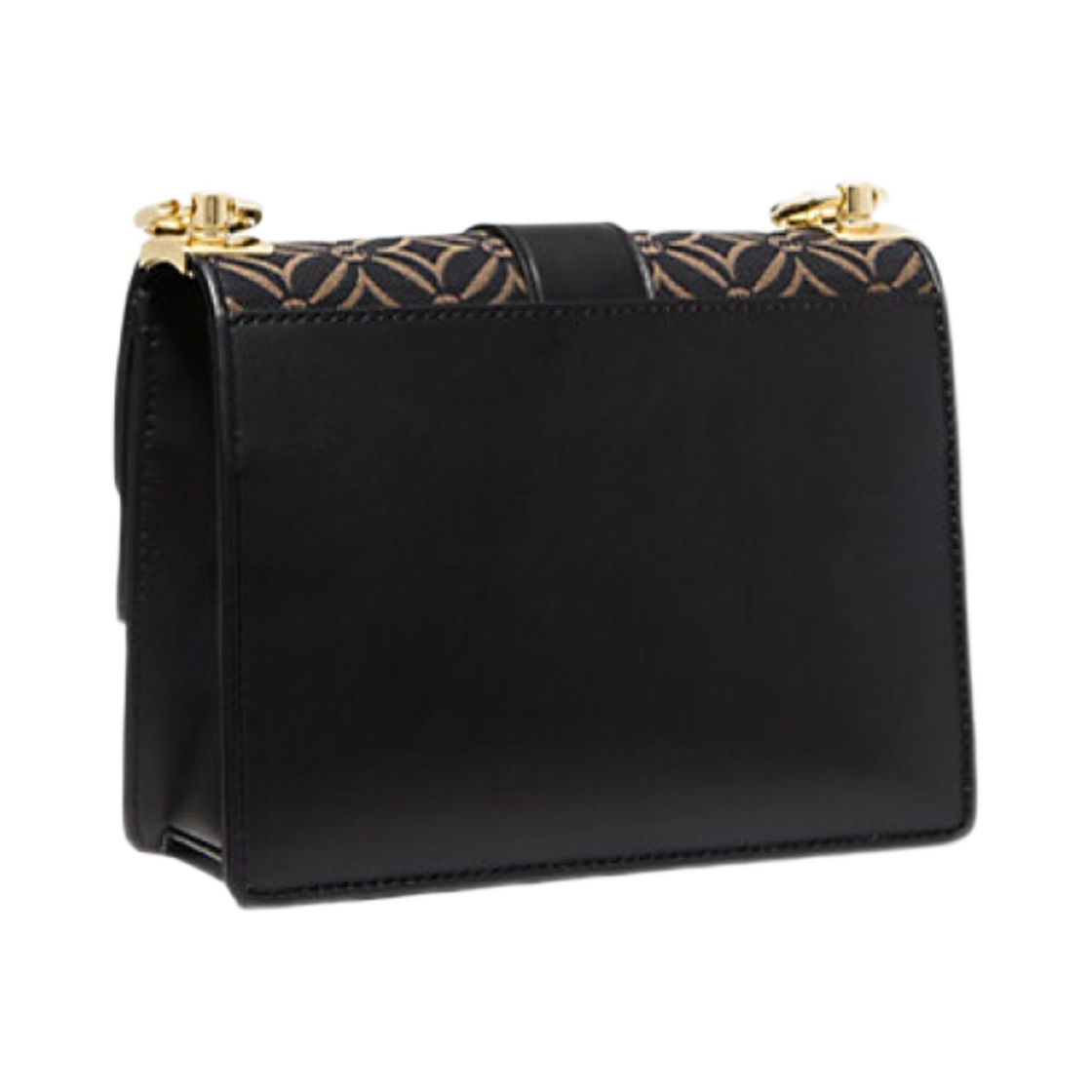 마이클 코어스 그린위치 스몰 로고 자카드 크로스바디백 블랙 다크 카멜(Michael Kors Greenwich Small Logo Jacquard Crossbody Bag Black Dark Camel) - 3