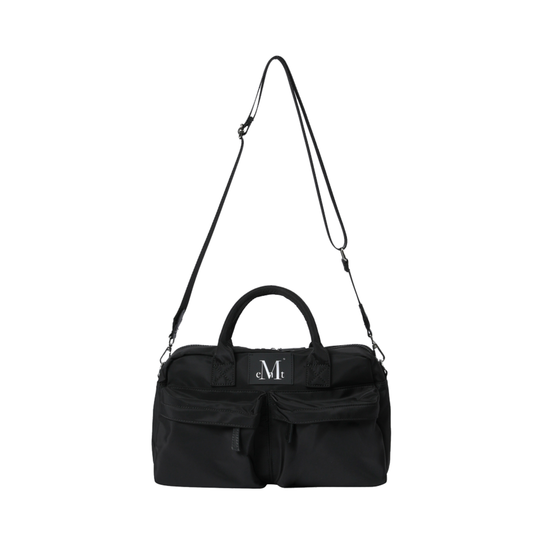 무센트 레티 시그니처 3웨이 더블 포켓 크로스백 블랙(MUCENT Letie Signature 3way Double Pocket Cross Bag Black) - 1