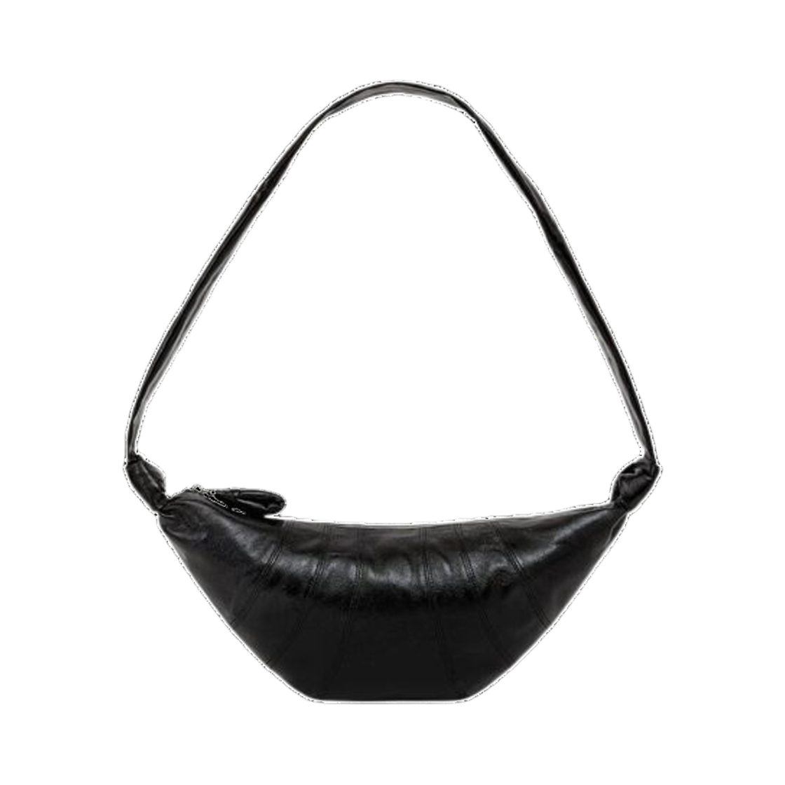 르메르 미디움 크루아상 백 코티드 코튼 블랙(Lemaire Medium Croissant Bag Coated Cotton Black)