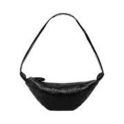 Lemaire Medium Croissant Bag Coated Cotton Black